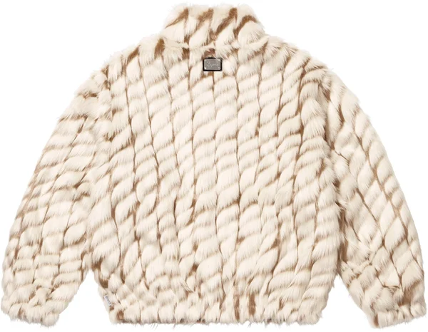 Supreme 2-Tone WINDSTOPPER Faux Fur Jacket - Tan (front)