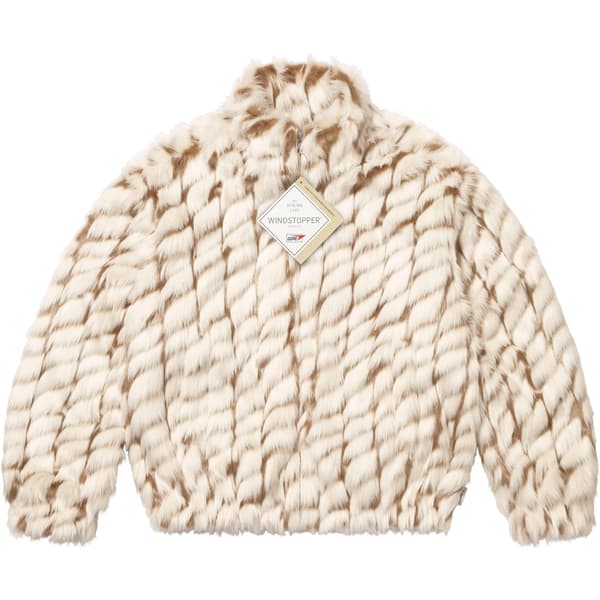 Supreme 2-Tone WINDSTOPPER Faux Fur Jacket - Tan (front)