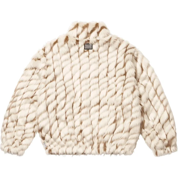 Supreme 2-Tone WINDSTOPPER Faux Fur Jacket - Tan (front)