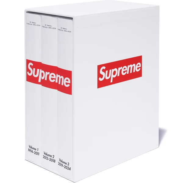 Supreme 30 Years: T-Shirts 1994-2024 Book (3-Volumes) - White (front)