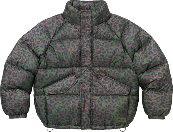Supreme 700-Fill Down Lightweight Puffer Jacket - Leopard (front)