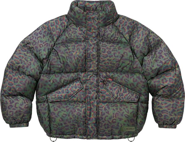 Supreme 700-Fill Down Lightweight Puffer Jacket - Leopard (front)