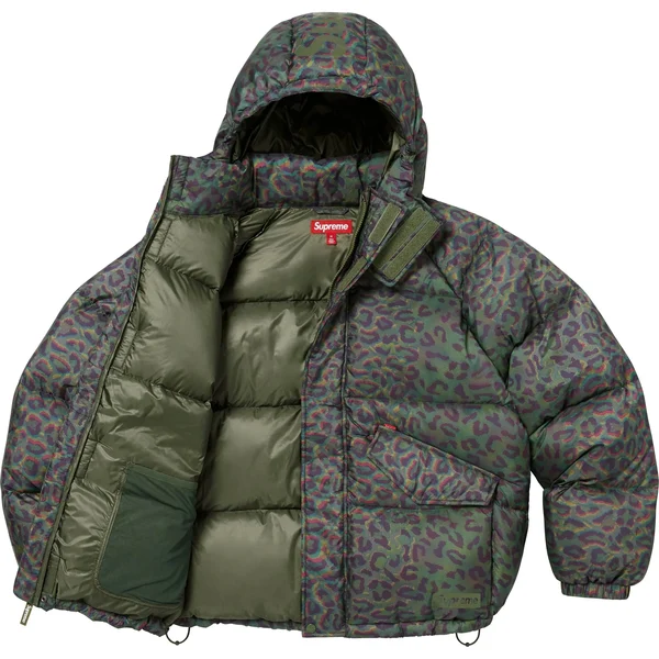 Supreme 700-Fill Down Lightweight Puffer Jacket - Leopard (front)