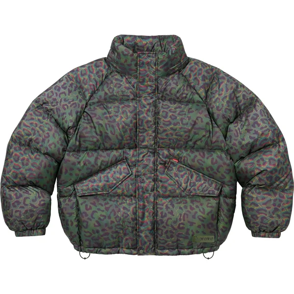 Supreme 700-Fill Down Lightweight Puffer Jacket - Leopard (front)
