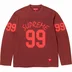 Supreme 99 L/S Football Top - Maroon (front)