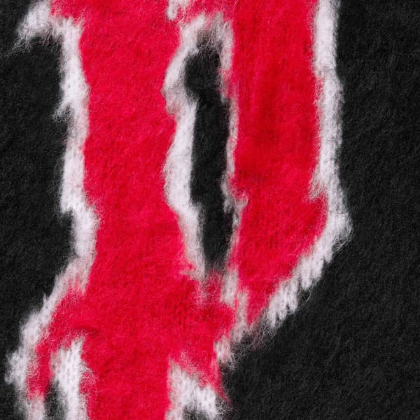 Supreme Accent Brushed Zip Up Hooded Sweater - Black (front)