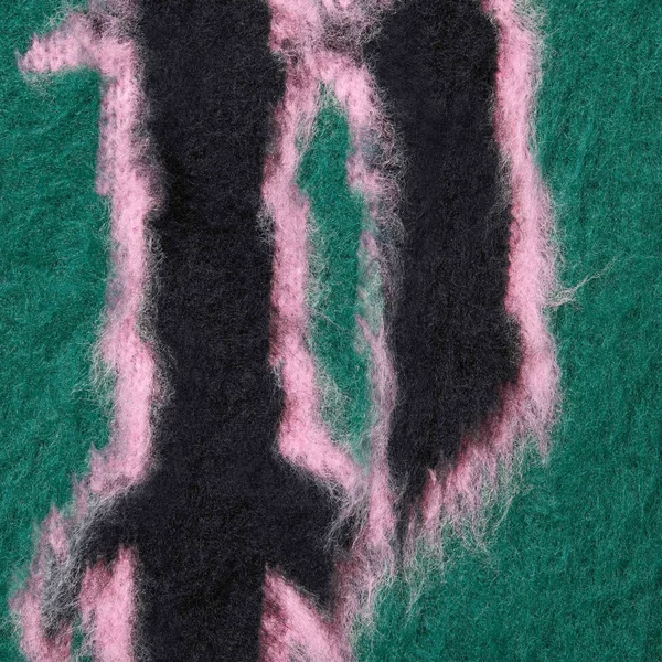 Supreme Accent Brushed Zip Up Hooded Sweater - Green (front)