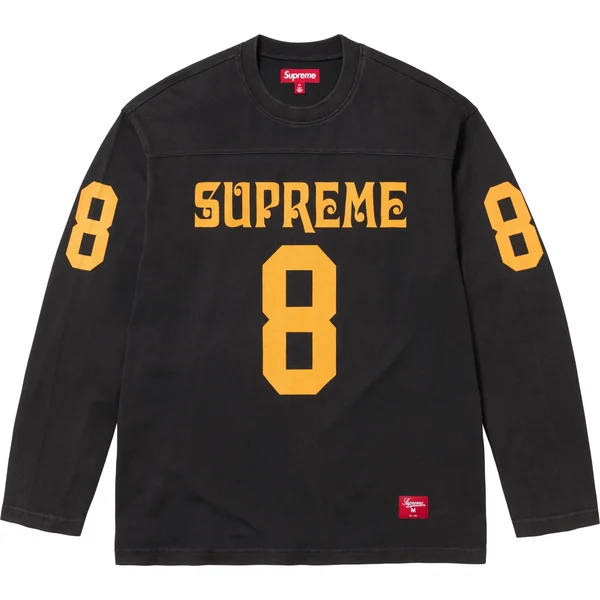 Supreme Affiliated L/S Football Top - Black (front)