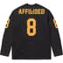 Supreme Affiliated L/S Football Top - Black (front)