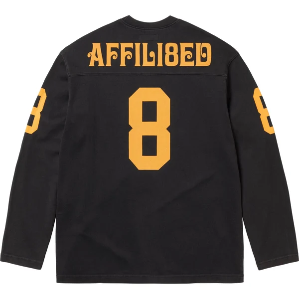 Supreme Affiliated L/S Football Top - Black (front)
