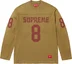 Supreme Affiliated L/S Football Top - Light Olive (front)