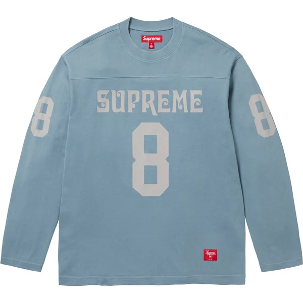 Supreme Affiliated L/S Football Top - Slate (front)