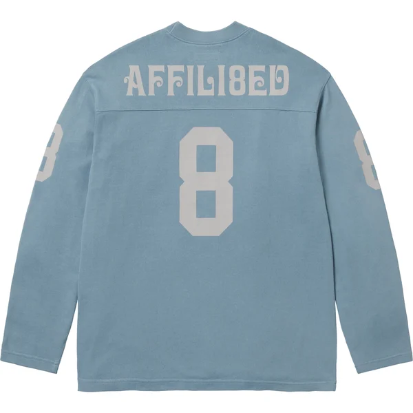 Supreme Affiliated L/S Football Top - Slate (front)