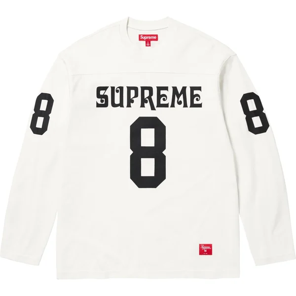 Supreme Affiliated L/S Football Top - White (front)