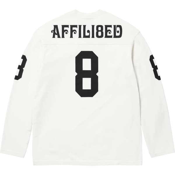Supreme Affiliated L/S Football Top - White (front)