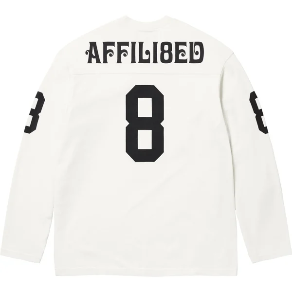 Supreme Affiliated L/S Football Top - White (front)