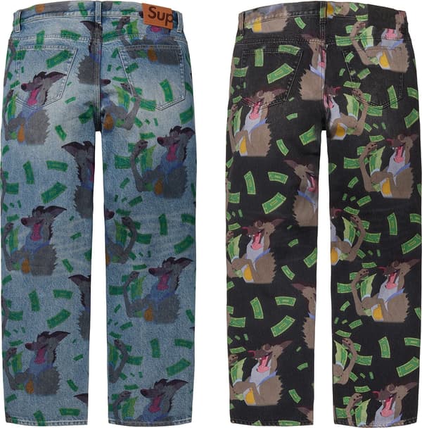 Supreme All Dogs Go To Heaven Loose Fit Jean - Group Shots (front)