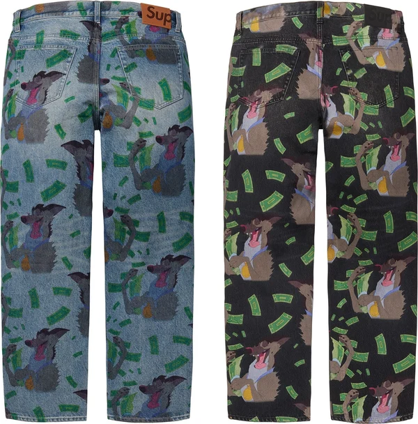 Supreme All Dogs Go To Heaven Loose Fit Jean - Group Shots (front)