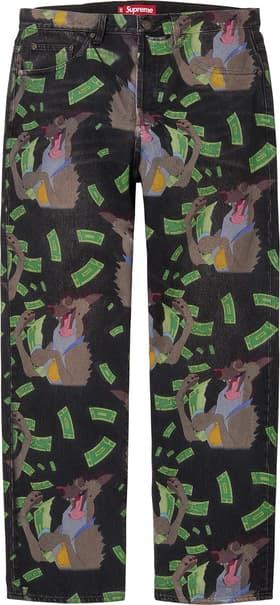 Supreme All Dogs Go To Heaven Loose Fit Jean Washed Black