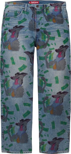 Supreme All Dogs Go To Heaven Loose Fit Jean Washed Indigo