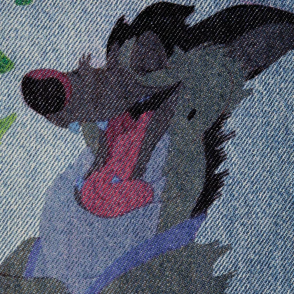 Supreme All Dogs Go To Heaven Loose Fit Jean - Washed Indigo (front)