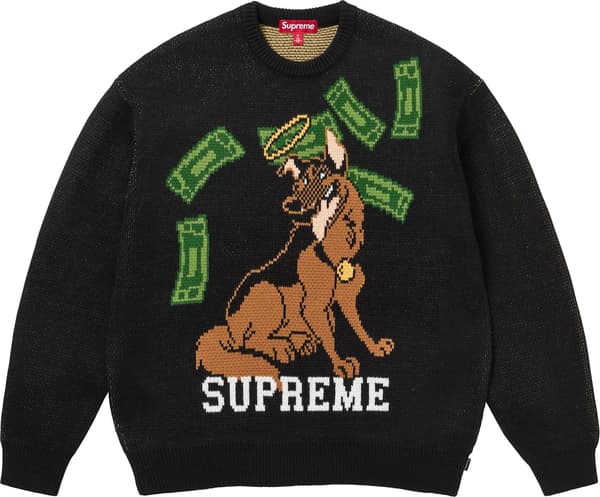 Supreme All Dogs Go To Heaven Sweater - Black (front)