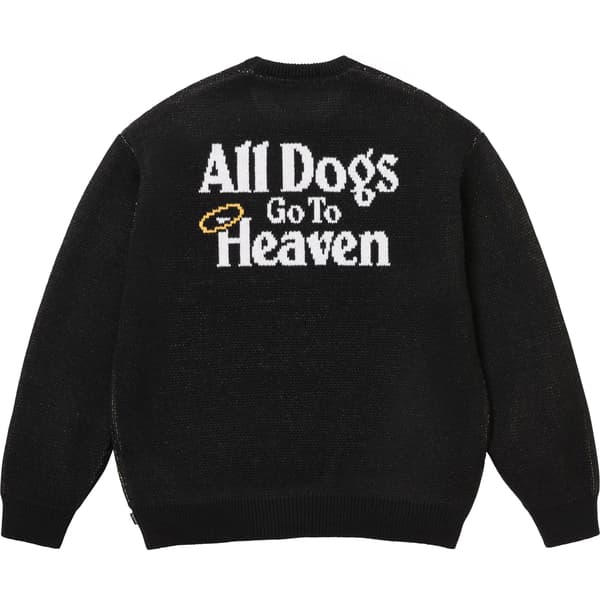 Supreme All Dogs Go To Heaven Sweater - Black (front)