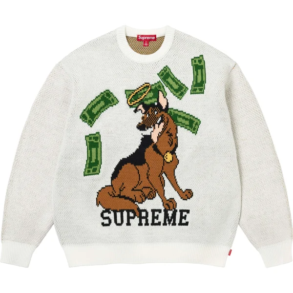 Supreme All Dogs Go To Heaven Sweater - White (front)