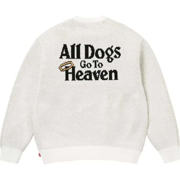 Supreme All Dogs Go To Heaven Sweater - White (front)