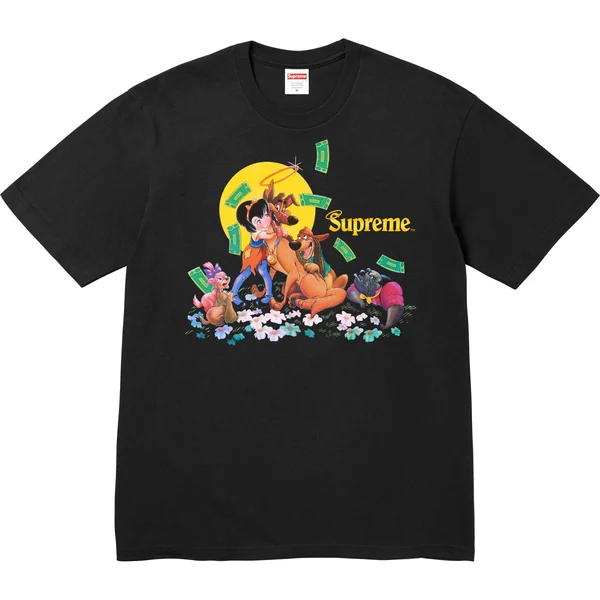 Supreme All Dogs Go To Heaven Tee - Black (front)