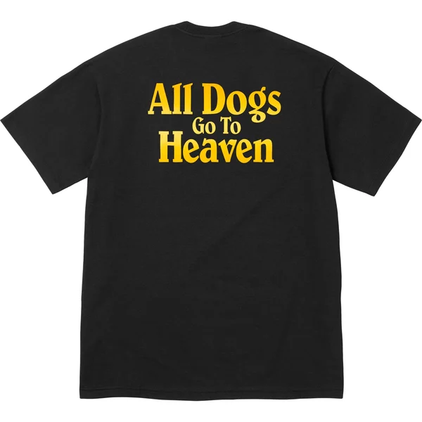 Supreme All Dogs Go To Heaven Tee - Black (front)