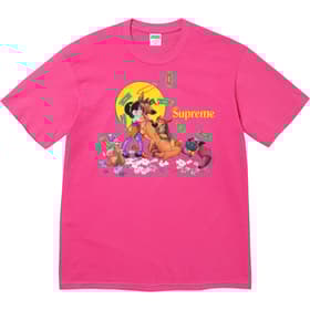 Supreme All Dogs Go To Heaven Tee Fuchsia