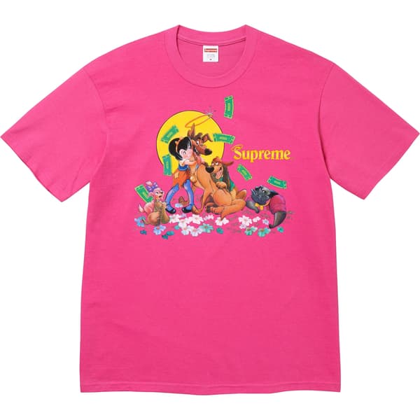 Supreme All Dogs Go To Heaven Tee - Fuchsia (front)