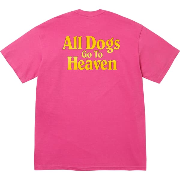 Supreme All Dogs Go To Heaven Tee - Fuchsia (front)