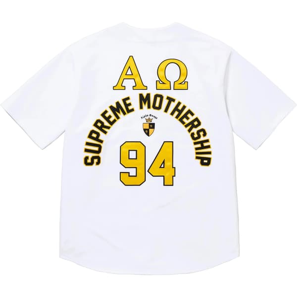 Supreme Alpha Omega Baseball Jersey - White (front)