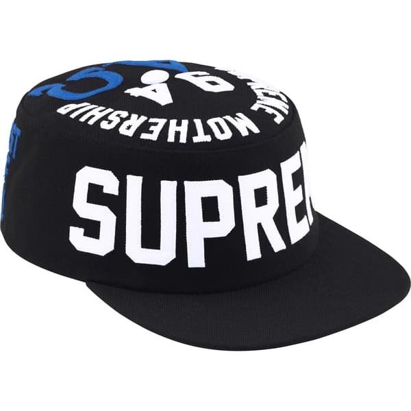 Supreme Alpha Omega Pillbox Hat - Black (front)