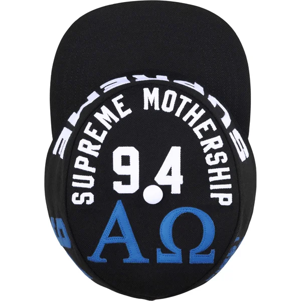 Supreme Alpha Omega Pillbox Hat - Black (front)
