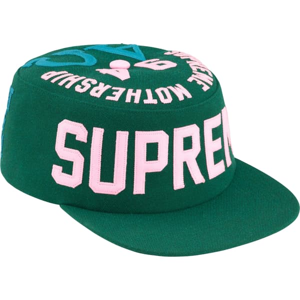 Supreme Alpha Omega Pillbox Hat - Dark Green (front)
