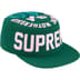 Supreme Alpha Omega Pillbox Hat - Dark Green (front)