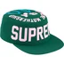 Supreme Alpha Omega Pillbox Hat - Dark Green (front)
