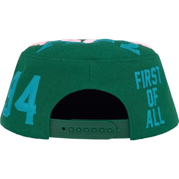 Supreme Alpha Omega Pillbox Hat - Dark Green (front)