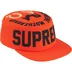 Supreme Alpha Omega Pillbox Hat - Orange (front)