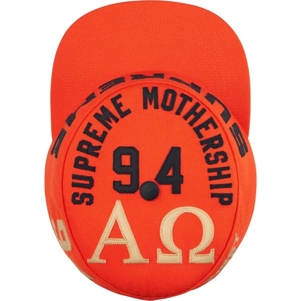 Supreme Alpha Omega Pillbox Hat - Orange (front)