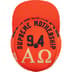 Supreme Alpha Omega Pillbox Hat - Orange (front)