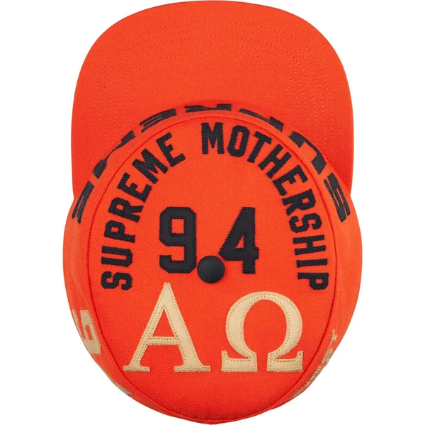 Supreme Alpha Omega Pillbox Hat - Orange (front)