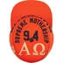 Supreme Alpha Omega Pillbox Hat - Orange (front)