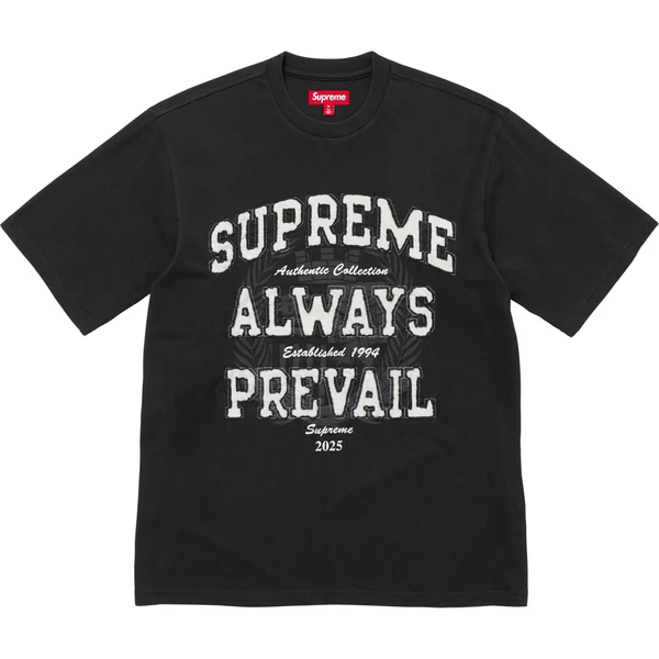 Supreme Always Prevail S/S Top - Black (front)
