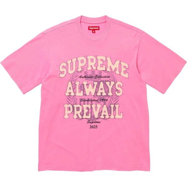 Supreme Always Prevail S/S Top - Pink (front)
