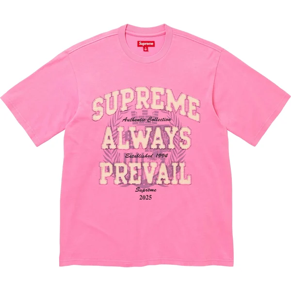 Supreme Always Prevail S/S Top - Pink (front)