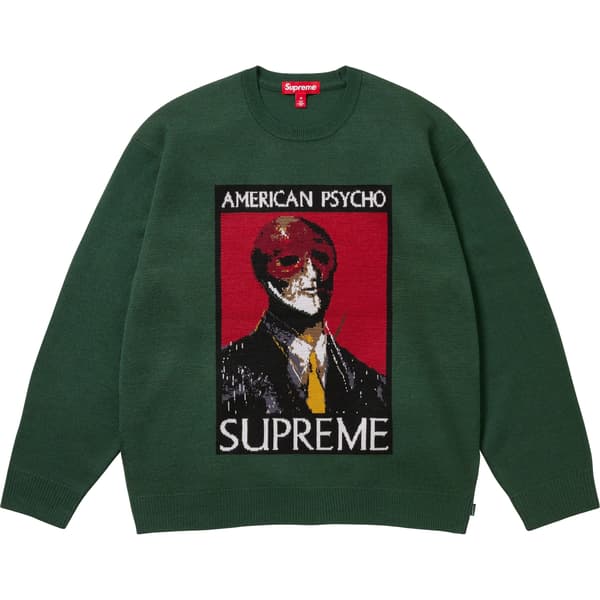 Supreme American Psycho Sweater - Green (front)